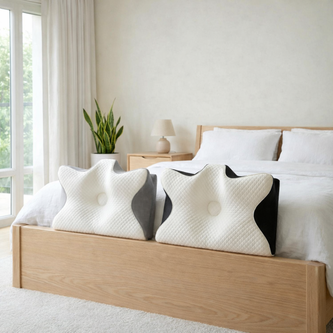 Oreiller ergonomique - soutien cervical & nuits réparatrices